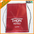 Custom recycle non woven laundry bag with drawstring